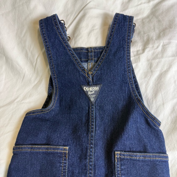 OshKosh B'gosh Dark Blue Overalls with Red Accents - Picture 9 of 10